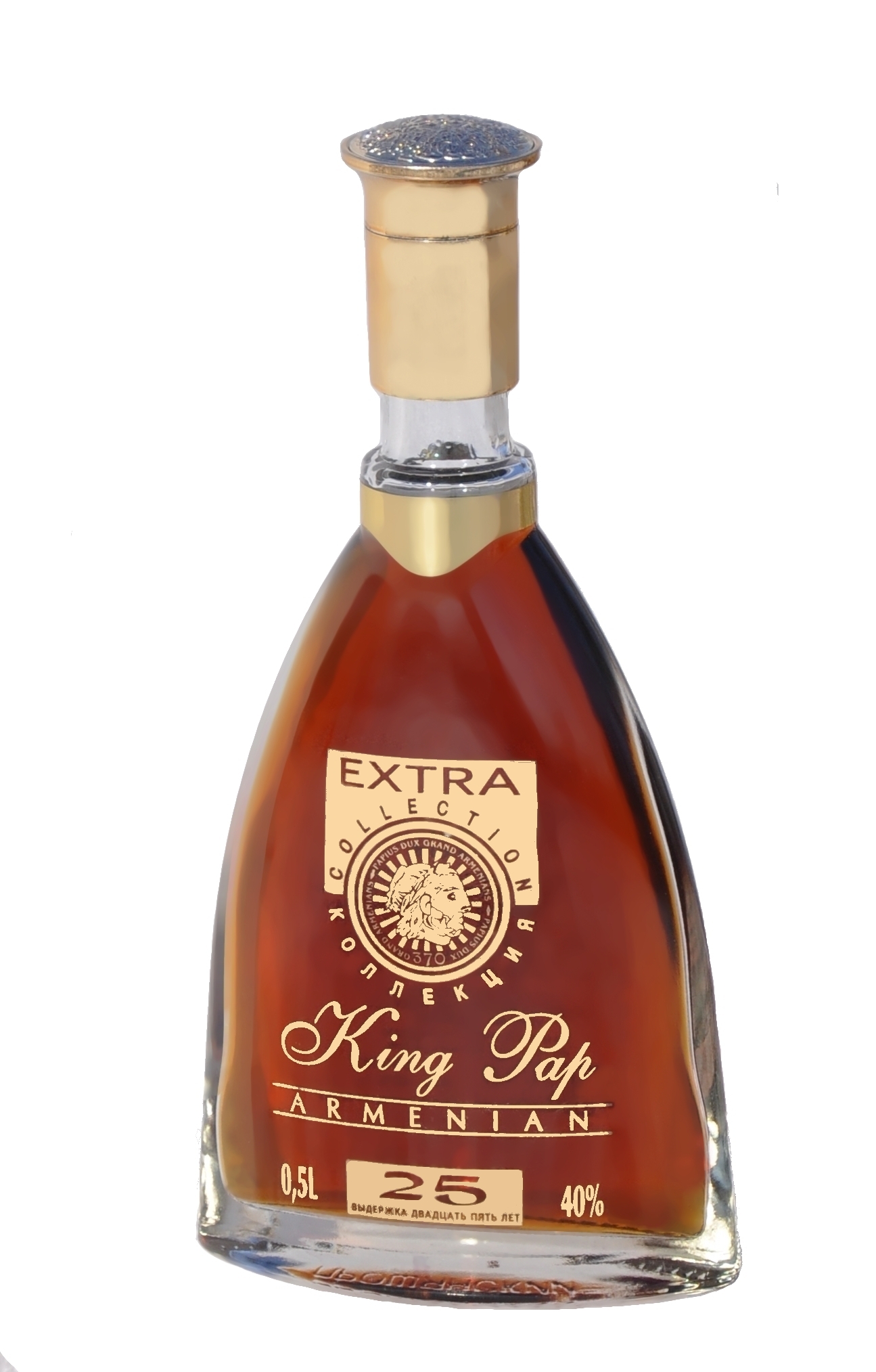 Brandy "King Pap" Extra 25 y.o., 40 Vol., 0,5l Luxury Drinks